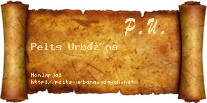 Peits Urbána névjegykártya